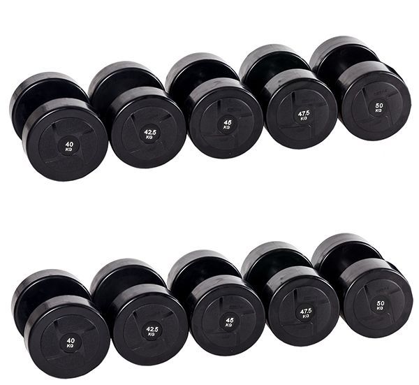 Гантельный ряд PROFI-FIT POWER 40 кг - 50 кг (5 пар), шаг 2,5 кг Гантельный ряд PROFI-FIT POWER 40 кг - 50 кг (5 пар), шаг 2,5 кг