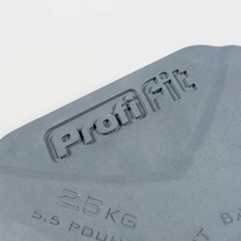 Штанга для аэробики и комплект дисков Прогресс (серая, 1,25-2,5-5 кг) PROFI-FIT