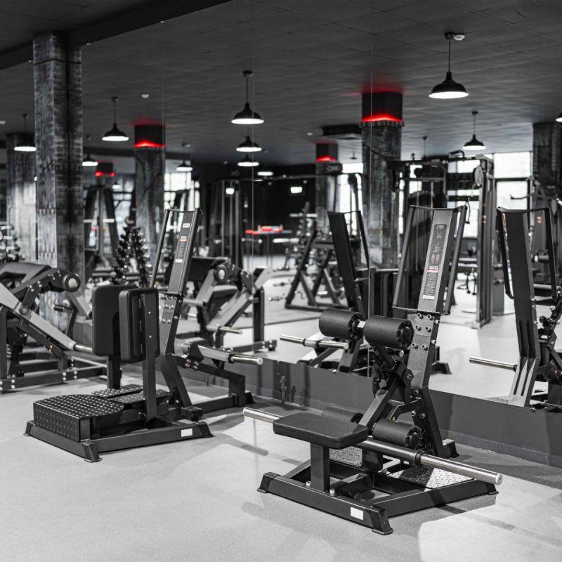 D982 Разведение ног стоя, рычаги серые