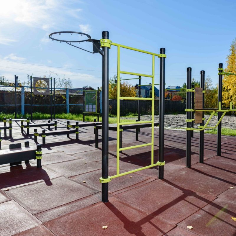 W264 Гимнастический снаряд (шведская стенка) с баскетбольным кольцом ZAVODSPORTA