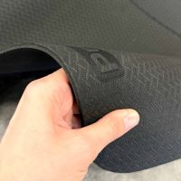 Коврик для йоги и фитнеса ПРОФ (угольно-черный) 5 мм PROFI-FIT