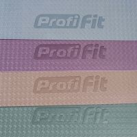 Коврик для йоги и фитнеса БАЗА (бордовый-пудровый) 5 мм PROFI-FIT