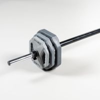 Штанга для аэробики и комплект дисков Прогресс (серая, 1,25-2,5-5 кг) PROFI-FIT