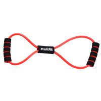 Эспандер трубчатый восьмерка, красный, сопротивление среднее 5 кг PROFI-FIT РАСПРОДАЖА