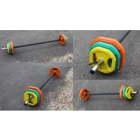 Штанга для аэробики PROFI-FIT 20090, обрезиненные диски (1,25 кг; 2,5 кг; 5 кг) по 2шт