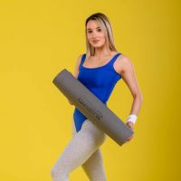 Коврик для йоги и фитнеса СТАНДАРТ (серый) 6 мм PROFI-FIT