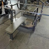 A3146 Скамья-стойка домкратная для жима лежа со страховочными упорами