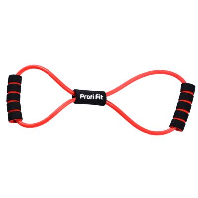 Эспандер трубчатый восьмерка, красный, сопротивление среднее 5 кг PROFI-FIT РАСПРОДАЖА