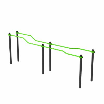 W360 GTO Брусья разноуровневые изогнутые (подходит ОВЗ) ZAVODSPORTA