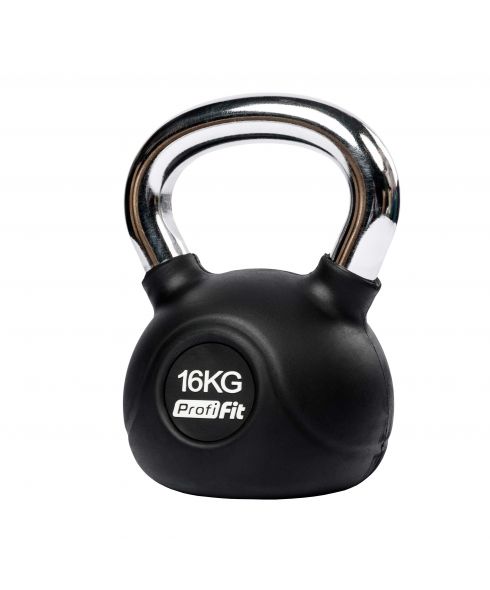 Гиря обрезиненная с хромированной ручкой PROFI-FIT 16 кг