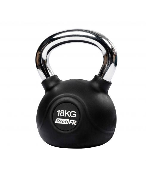 Гиря обрезиненная с хромированной ручкой PROFI-FIT 18 кг