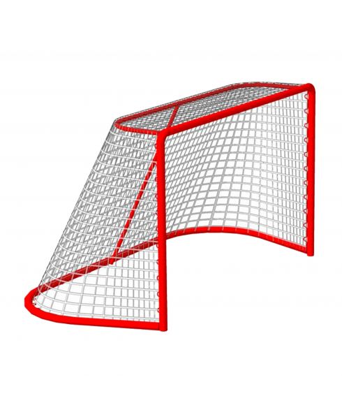 Сетка хоккей яч. 40*40 (1,25*1,85*1,30м) d=5,0мм, цвет белый ПА, (пара).