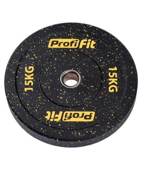 Диск для штанги (резиновая крошка) D51 мм PROFI-FIT 15 кг
