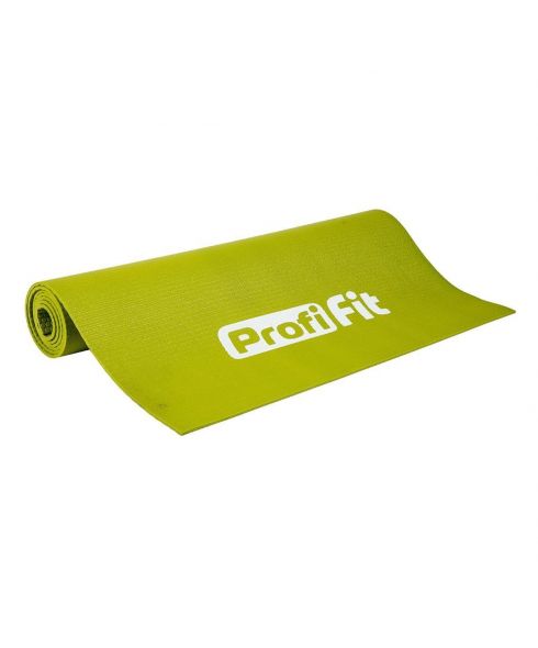 Коврик для йоги и фитнеса ПРОФ ПЛЮС (светло-зеленый) 4 мм PROFI-FIT РАСПРОДАЖА*