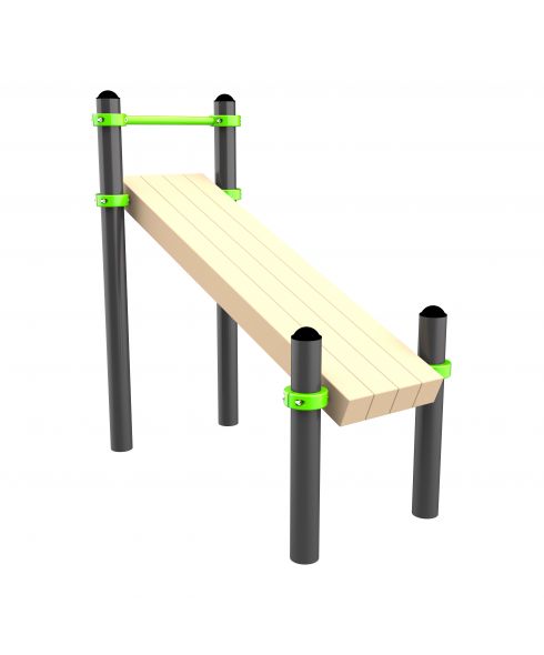 W308 Воркаут Наклонная скамья для упражнений на пресс ZAVODSPORTA