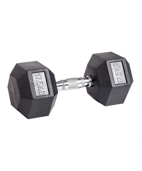 Гантель гексагональная обрезиненная PROFI-FIT 17,5 кг