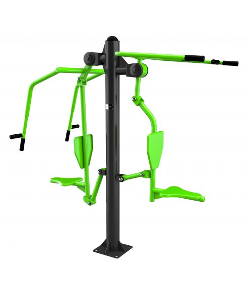 S-1056 Уличный тренажер Тяга Сверху - Жим от груди ZAVODSPORTA