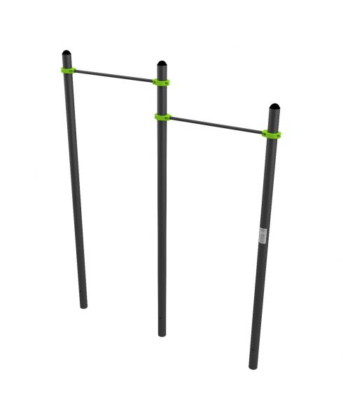 W312 Воркаут Перекладины разноуровневые для подтягивания из виса на высокой перекладине ZAVODSPORTA